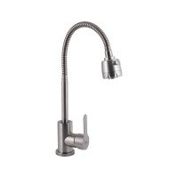 Смеситель для кухни Brinex Pure 015F41 с гибким изливом   Nickel BRIPUR015F41NKL Смеситель для кухни Brinex Pure 015F41 с гибким изливом   Nickel BRIPUR015F41NKL