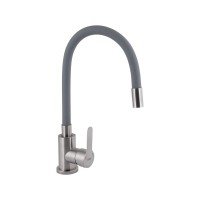 Змішувач для кухні Brinex Pure 015F3 з гнучким виливом   Nickel/Grey BRIPUR015F3NKG Змішувач для кухні Brinex Pure 015F3 з гнучким виливом   Nickel/Grey BRIPUR015F3NKG