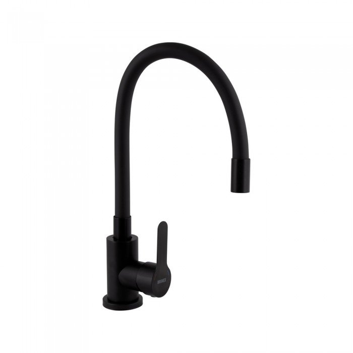 Смеситель для кухни Brinex Pure 015F3 с гибким изливом   Black Matt BRIPUR015F3BLM Смеситель для кухни Brinex Pure 015F3 с гибким изливом   Black Matt BRIPUR015F3BLM