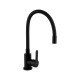 Смеситель для кухни Brinex Pure 015F3 с гибким изливом   Black Matt BRIPUR015F3BLM Смеситель для кухни Brinex Pure 015F3 с гибким изливом   Black Matt BRIPUR015F3BLM