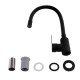 Смеситель для кухни Brinex Pure 015F3 с гибким изливом   Black Matt BRIPUR015F3BLM Смеситель для кухни Brinex Pure 015F3 с гибким изливом   Black Matt BRIPUR015F3BLM