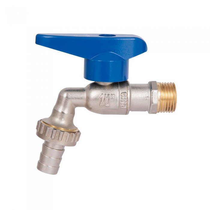 Кран шаровой поливочный Icma 598 1/2"Н (с антизамерзанием) ручка алюминиевая