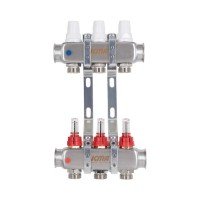 Коллектор с расходомерами (нерж.) 1"х3 Icma № К073