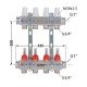 Коллектор с расходомерами (нерж.) 1"х4 Icma № К073