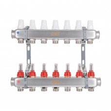 Коллектор с расходомерами (нерж.) 1"х7 Icma № К073