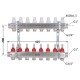 Коллектор с расходомерами (нерж.) 1"х8 Icma № К073