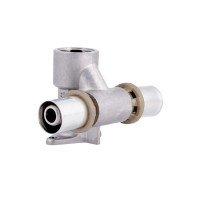 Прес-фітинг Icma трійник 1/2"вх16 настінний прохідний № 422