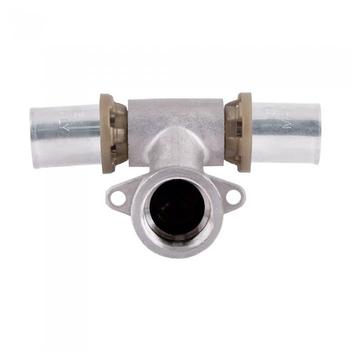 Прес-фітинг Icma трійник 1/2"вх16 настінний прохідний № 422