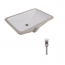 Комплект Qtap Stork: Раковина врезная прямоугольная 535x365x190 мм White + Донный клапан PU02O Комплект Qtap Stork: Раковина врезная прямоугольная 535x365x190 мм White + Донный клапан PU02O