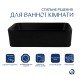 Комплект Qtap Tern: Раковина накладная прямоугольная 480х370х135 мм Matt Black + Донный клапан PU03