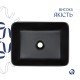 Комплект Qtap Tern: Раковина накладная прямоугольная 480х370х135 мм Matt Black + Донный клапан PU03