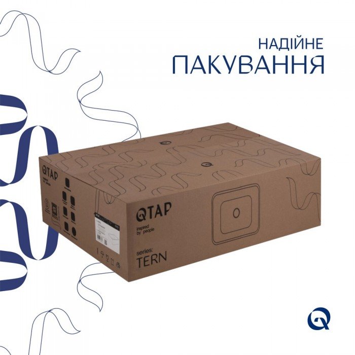 Комплект Qtap Tern: Раковина накладная прямоугольная 480х370х135 мм White + Донный клапан PU02 Комплект Qtap Tern: Раковина накладная прямоугольная 480х370х135 мм White + Донный клапан PU02