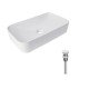 Комплект Qtap Tern: Раковина накладная прямоугольная 610x350x135 мм WHITE + Донный клапан PU02 Комплект Qtap Tern: Раковина накладная прямоугольная 610x350x135 мм WHITE + Донный клапан PU02