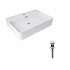 Комплект Qtap Nando LT: Раковина подвесная прямоугольная 610х420х140 мм White + Донный клапан PU02O Комплект Qtap Nando LT: Раковина подвесная прямоугольная 610х420х140 мм White + Донный клапан PU02O
