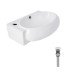 Комплект Qtap Leo: Раковина подвесная овальная левая 430x285x160 мм White + Донный клапан PU02O Комплект Qtap Leo: Раковина подвесная овальная левая 430x285x160 мм White + Донный клапан PU02O