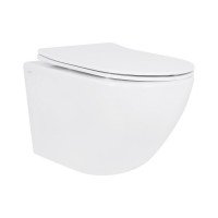 Унітаз підвісний Qtap Jay безобідковий з сідінням Soft-close QT07335175W Унітаз підвісний Qtap Jay безобідковий з сідінням Soft-close QT07335175W
