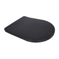 Qtap Сиденье для унитаза (Robin 660, Scorpio 520,660) 460x362x50 мм, Matt Black, с микролифтом, Slim Duroplast, Quick Release QTSC179MB47352