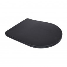 Qtap Сиденье для унитаза (Robin 660, Scorpio 520,660) 460x362x50 мм, Matt Black, с микролифтом, Slim Duroplast, Quick Release QTSC179MB47352