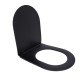 Qtap Сиденье для унитаза (Robin 660, Scorpio 520,660) 460x362x50 мм, Matt Black, с микролифтом, Slim Duroplast, Quick Release QTSC179MB47352