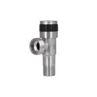 Кран угловой Thermo Alliance Standart 1/2"Нх3/4"Н нерж., с керам. буксой TAS345W1520SS