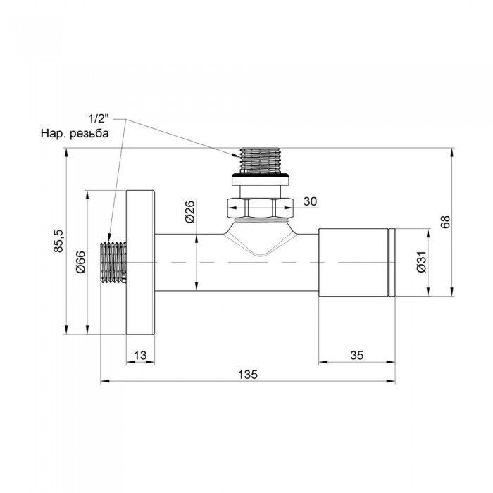 Комплект кранов Thermo Alliance Standart 1/2" Н для полотенцесушителя угловой черный SF395W15B Комплект кранов Thermo Alliance Standart 1/2" Н для полотенцесушителя угловой черный SF395W15B