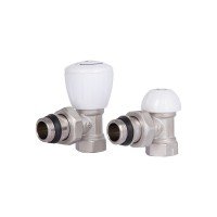 Комплект радіаторних кранів Thermo Alliance Standart 1/2" ВН кутовий TAS232W15