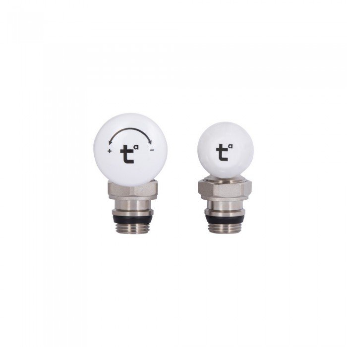 Комплект радіаторних кранів Thermo Alliance Standart 1/2" ВН кутовий TAS232W15
