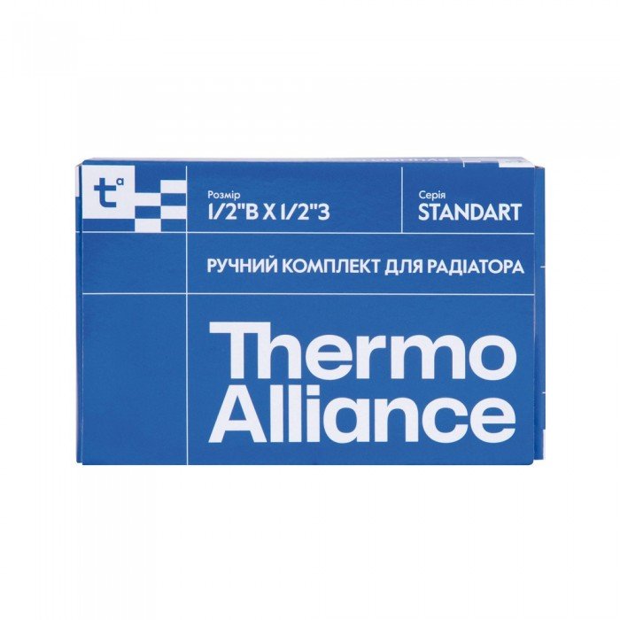 Комплект радіаторних кранів Thermo Alliance Standart 1/2" ВН кутовий TAS232W15