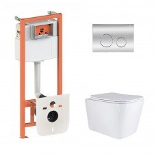 Готовое решение Qtap для ванной комнаты: подвесной унитаз Tern 525x345x360 + комплект инсталляции Nest 4 в 1 (круглая клавиша Chrome) Готовое решение Qtap для ванной комнаты: подвесной унитаз Tern 525x345x360 + комплект инсталляции Nest 4 в 1 (круглая клавиша Chrome)