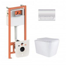 Готовое решение Qtap для ванной комнаты: подвесной унитаз Tern 525x345x360 + комплект инсталляции Nest 4 в 1 (линейная клавиша Chrome) Готовое решение Qtap для ванной комнаты: подвесной унитаз Tern 525x345x360 + комплект инсталляции Nest 4 в 1 (линейная клавиша Chrome)