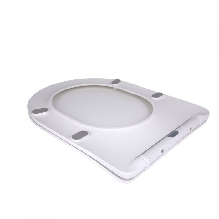 Qtap Сиденье для унитаза напольного (Grand) 560×363×30 мм, White, с микролифтом, Slim Duroplast, Quick Release QT26228301W3