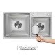 Комплект Lidz Handmade H7843 Мойка для кухни с двумя чашами интегрированная Brushed в комплекте с дозатором + Lidz K01G Корзина для кухонной мойки Комплект Lidz Handmade H7843 Мойка для кухни с двумя чашами интегрированная Brushed в комплекте с дозатором + Lidz K01G Корзина для кухонной мойки