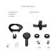 Комплект змішувачів для ванної кімнати Lidz Latwa 001Black+Lidz Latwa 006Black+Lidz Latwa 005Black Комплект змішувачів для ванної кімнати Lidz Latwa 001Black+Lidz Latwa 006Black+Lidz Latwa 005Black