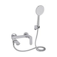 Змішувач для ванни Qtap Evia з поворотним виливом (з душовим гарнітуром) QTEVI260CRM47578 Chrome