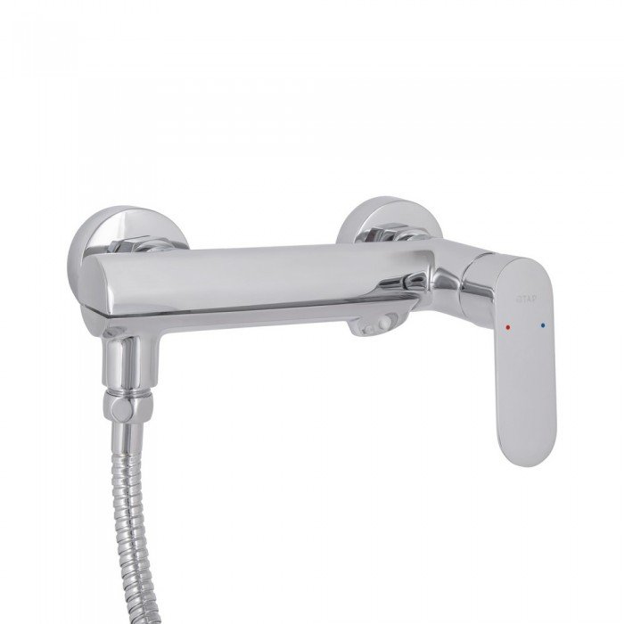 Змішувач для ванни Qtap Evia з поворотним виливом (з душовим гарнітуром) QTEVI260CRM47578 Chrome