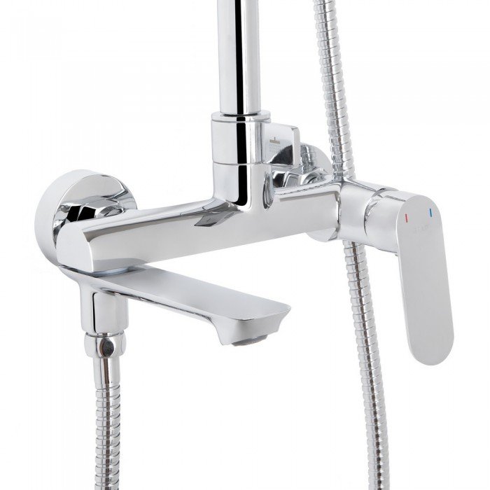 Душевая система универсальная Qtap Evia на три потребителя (с изливом) QTEVI111CRM47583 Chrome