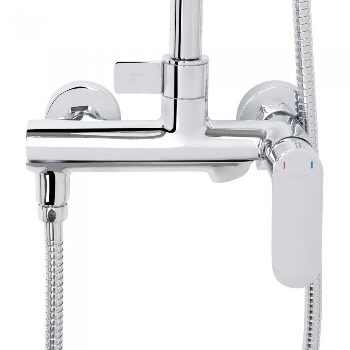 Душевая система универсальная Qtap Evia на три потребителя (с изливом) QTEVI111CRM47583 Chrome