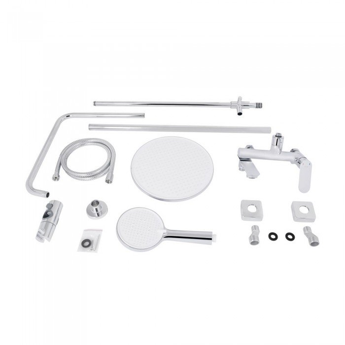 Душевая система универсальная Qtap Evia на три потребителя (с изливом) QTEVI111CRM47583 Chrome