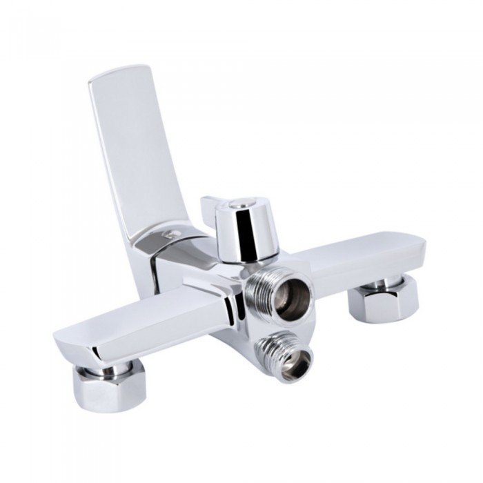 Смеситель для ванны Qtap Tern с длинным поворотным изливом (c душевым гарнитуром) QTTER260CRM47587 Chrome