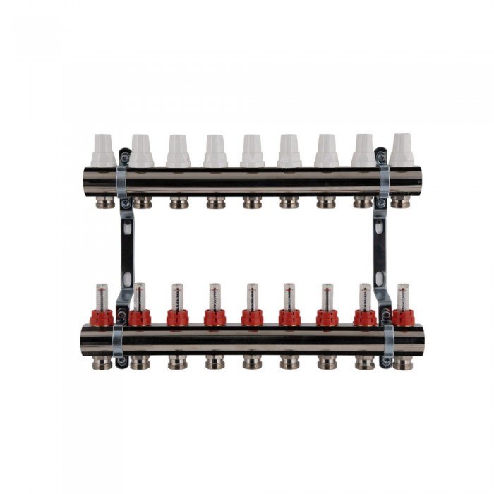 Коллектор с расходомерами SD Plus 1" 9 выходов SDO235W9