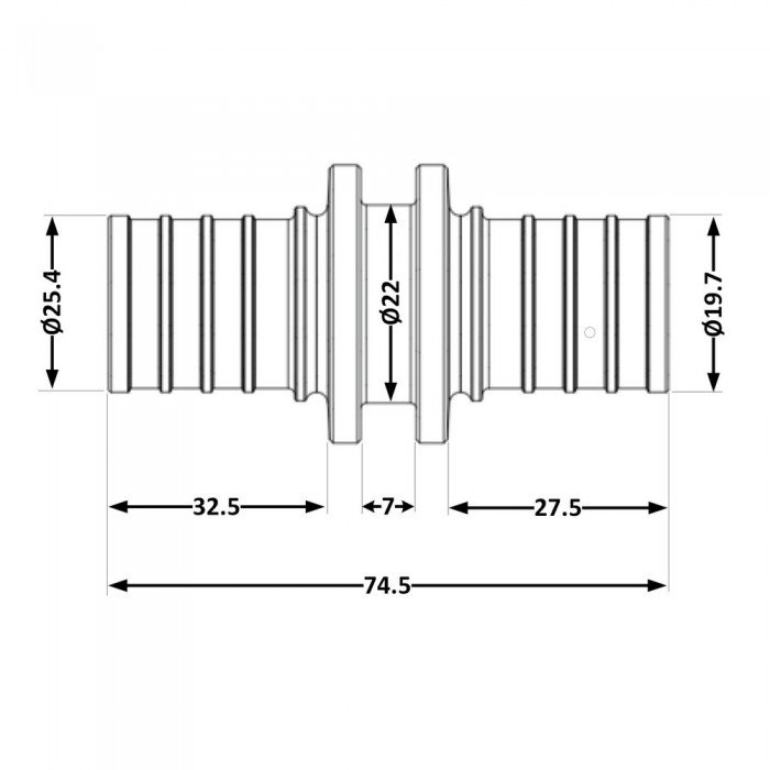 Переходних под натяжную гильзу Icma №1032 d25х3,5-32х4,4 851032GYGX05