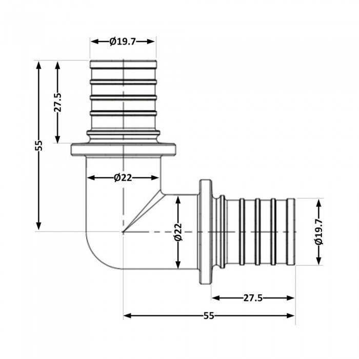 Кут натяжний Icma №1035 d25х3,5 851035GX05