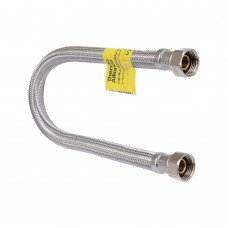 Шланг для воды Thermo Alliance Forte D10 (усиленный) 20 см, нерж. оплетка 1/2"x1/2" ВВ TAF384W20