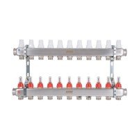 Колектор Icma № К073 з витратомірами (нерж.) 1" х 3/4" на 11 виходів