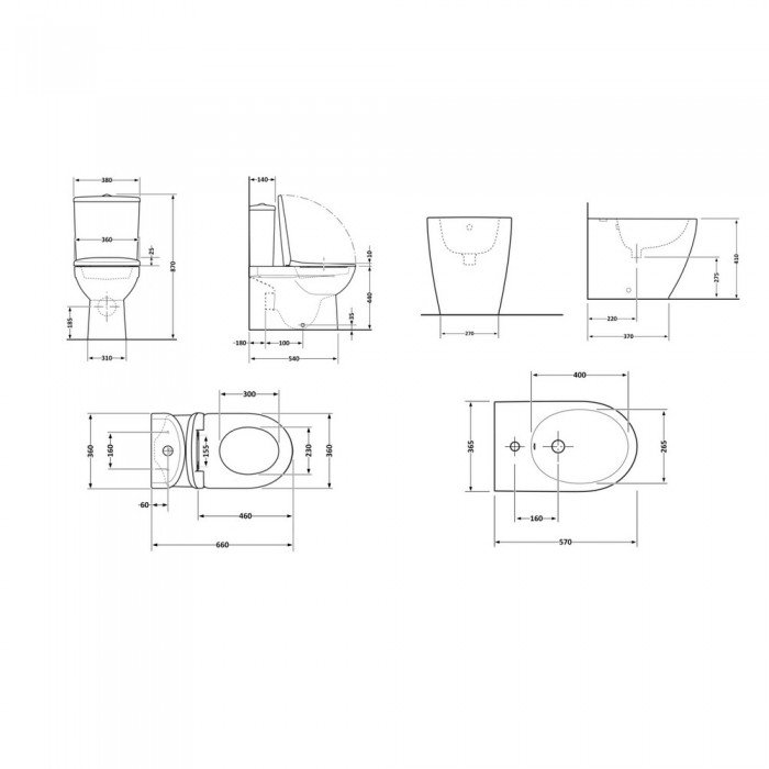 Акционный набор: Унитаз напольный Robin Ultra Quiet QT13226083AMB 660x360x855 Black + Биде напольное Robin QT13442141CMB 565x360x405 Black Акционный набор: Унитаз напольный Robin Ultra Quiet QT13226083AMB 660x360x855 Black + Биде напольное Robin QT13442141CMB 565x360x405 Black