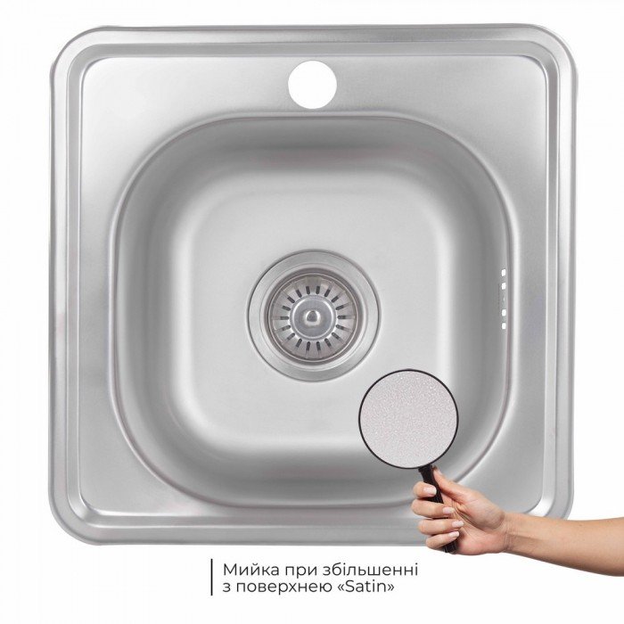 Кухонная мойка Brinex 3838 0,6 мм Satin (BRIN3835SAT06)
