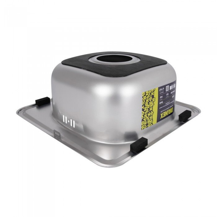Кухонная мойка Brinex 3838 0,6 мм Satin (BRIN3835SAT06)
