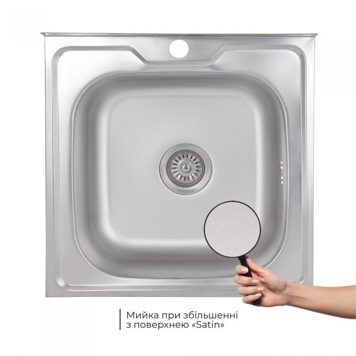 Кухонная мойка Brinex 5050 0,6 мм Satin (BRIN5050SAT06)