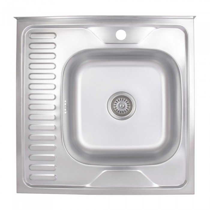 Кухонная мойка Brinex 6060-R 0,6 мм Satin (BRIN6060RSAT06) Кухонная мойка Brinex 6060-R 0,6 мм Satin (BRIN6060RSAT06)