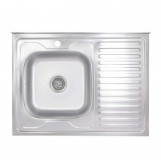 Кухонная мойка Brinex 6080-L 0,6 мм Satin (BRIN6080LSAT06)
